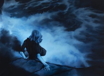 Patrycja Piętka Granica 2023 olej płótno 110 x 150 cm