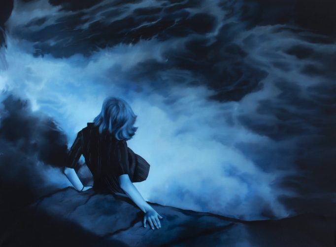 Patrycja Piętka Granica 2023 olej płótno 110 x 150 cm